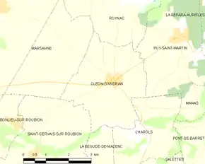 Poziția localității Cléon-d'Andran
