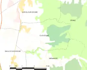 Poziția localității Cliousclat