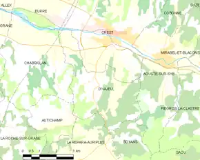 Poziția localității Divajeu