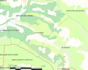 Poziția localității Eygaliers