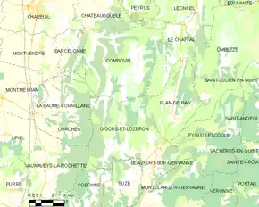 Poziția localității Gigors-et-Lozeron