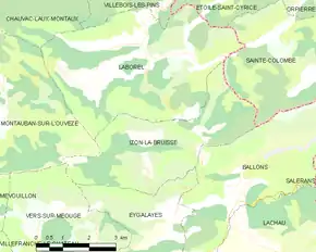 Poziția localității Izon-la-Bruisse