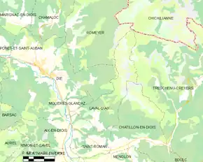 Poziția localității Laval-d'Aix