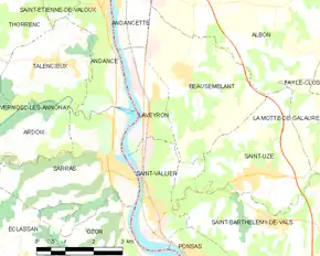 Poziția localității Laveyron