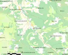 Poziția localității Luc-en-Diois