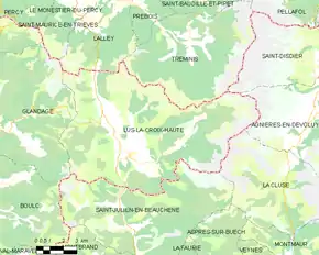 Poziția localității Lus-la-Croix-Haute