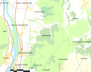 Poziția localității Mirmande