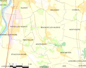 Poziția localității Montéléger