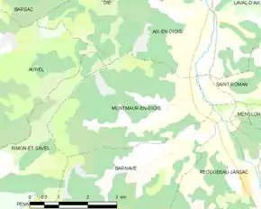 Poziția localității Montmaur-en-Diois