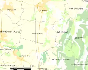Poziția localității Montvendre