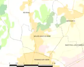 Poziția localității Mours-Saint-Eusèbe