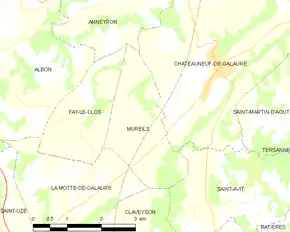 Poziția localității Mureils