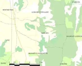 Poziția localității Ourches