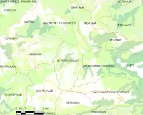 Poziția localității Le Poët-Sigillat