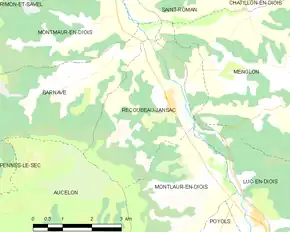 Poziția localității Recoubeau-Jansac