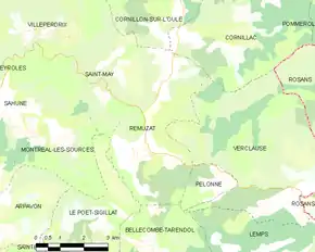 Poziția localității Rémuzat