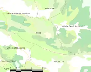 Poziția localității Rioms