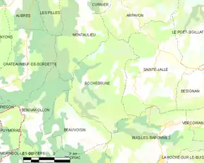 Poziția localității Rochebrune