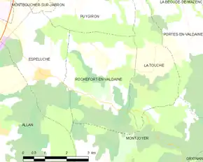 Poziția localității Rochefort-en-Valdaine