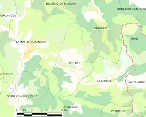 Poziția localității Rottier