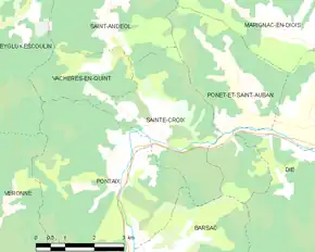 Poziția localității Sainte-Croix