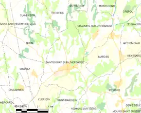 Poziția localității Saint-Donat-sur-l'Herbasse