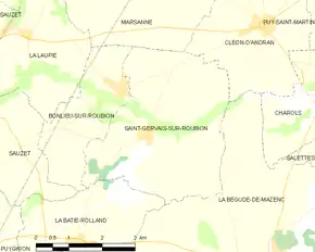 Poziția localității Saint-Gervais-sur-Roubion