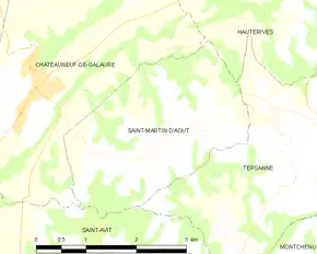 Poziția localității Saint-Martin-d'Août