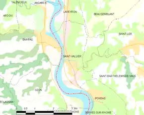 Poziția localității Saint-Vallier