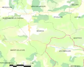 Poziția localității Séderon