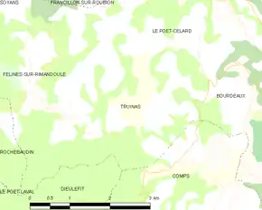 Poziția localității Truinas