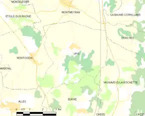 Poziția localității Upie