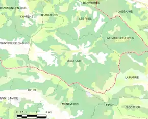 Poziția localității Valdrôme