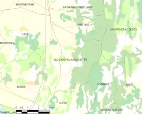 Poziția localității Vaunaveys-la-Rochette