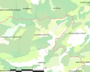 Poziția localității Villebois-les-Pins