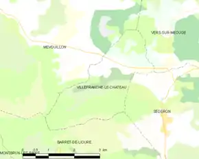 Poziția localității Villefranche-le-Château