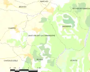 Poziția localității Saint-Vincent-la-Commanderie