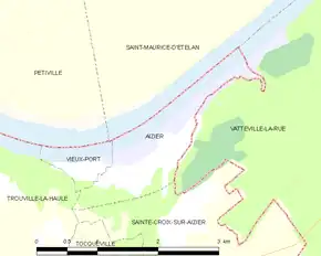 Poziția localității Aizier