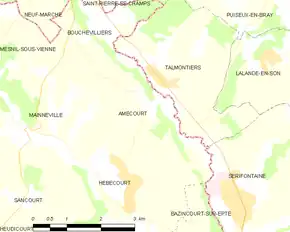 Poziția localității Amécourt
