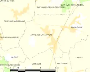 Poziția localității Amfreville-la-Campagne