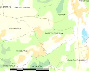 Poziția localității Amfreville-sur-Iton