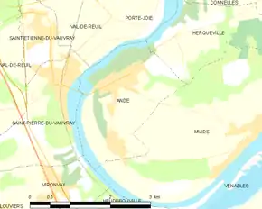 Poziția localității Andé