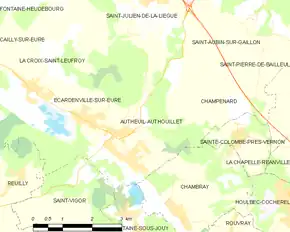 Poziția localității Autheuil-Authouillet
