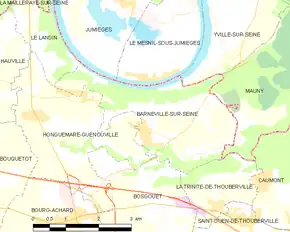Poziția localității Barneville-sur-Seine