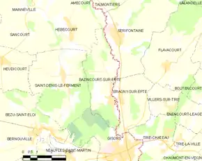 Poziția localității Bazincourt-sur-Epte