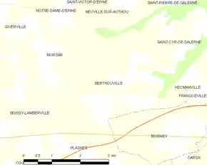 Poziția localității Berthouville