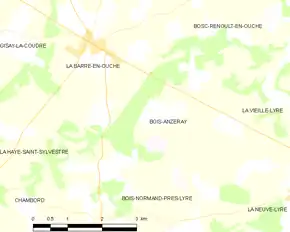 Poziția localității Bois-Anzeray