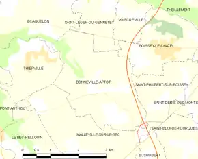 Poziția localității Bonneville-Aptot