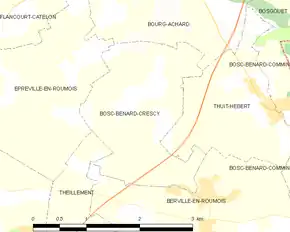Poziția localității Bosc-Bénard-Crescy