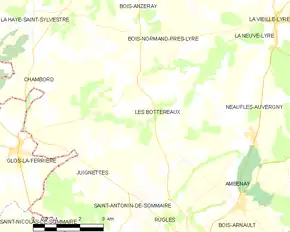 Poziția localității Les Bottereaux